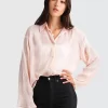 Belle & Bloom Yoko Shirred Chiffon Blouse - Blush Store