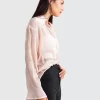 Belle & Bloom Yoko Shirred Chiffon Blouse - Blush Discount