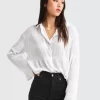 Belle & Bloom Yoko Shirred Chiffon Blouse - Cream Fashion