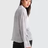 Belle & Bloom Yoko Shirred Chiffon Blouse - Grey Hot