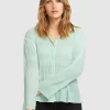 Belle & Bloom Yoko Shirred Chiffon Blouse - Mint Final Sale Flash Sale